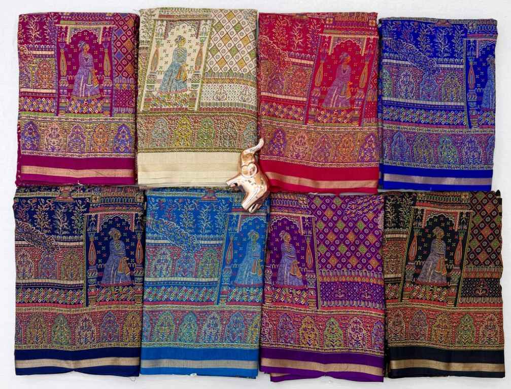 PURE SOFT TUSSER KASHMIRI PRINTED SAREE