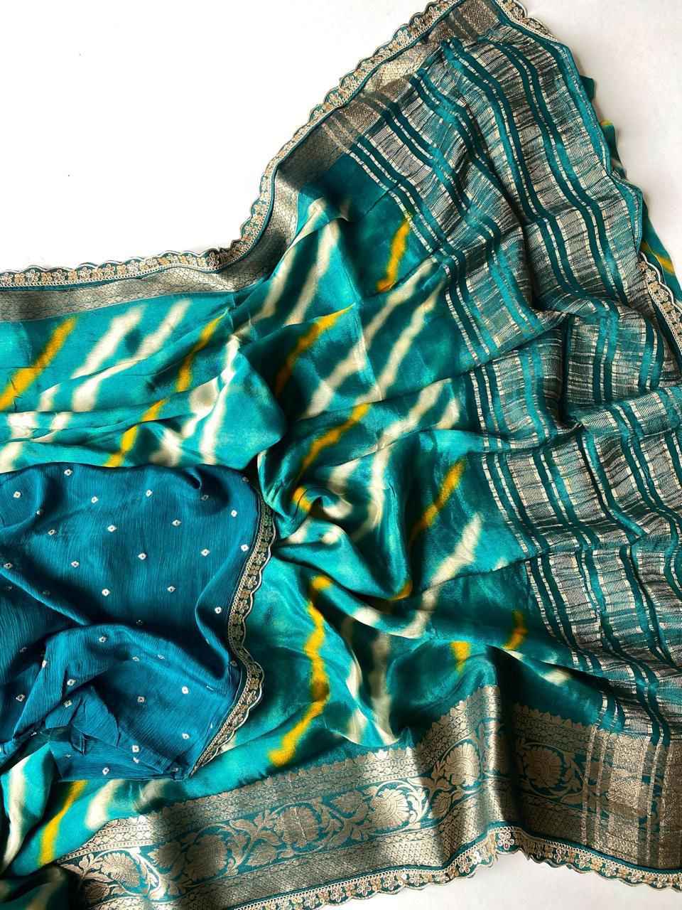 PURE VISCOSE BANDHNI PRINT SAREE