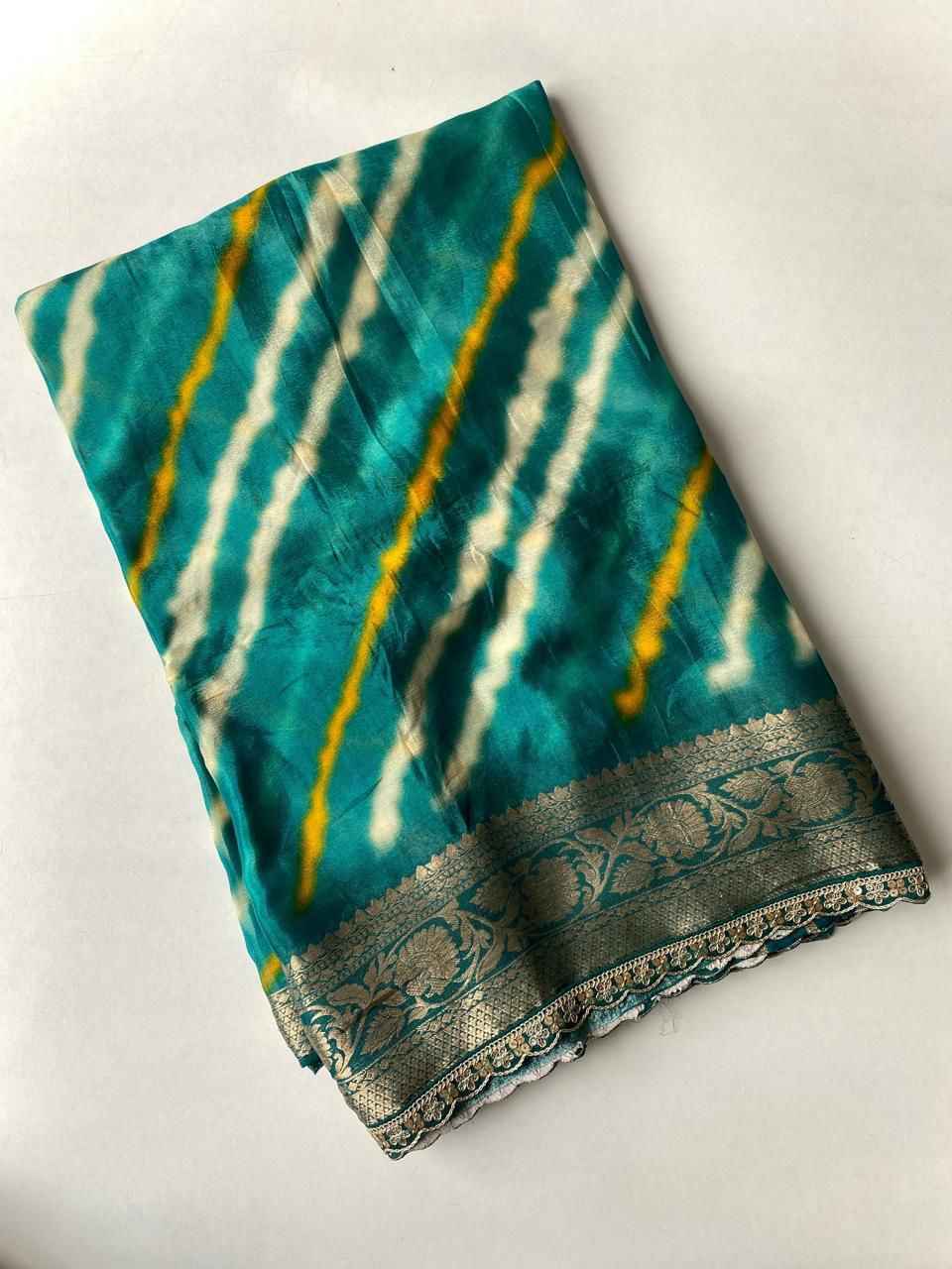 PURE VISCOSE BANDHNI PRINT SAREE