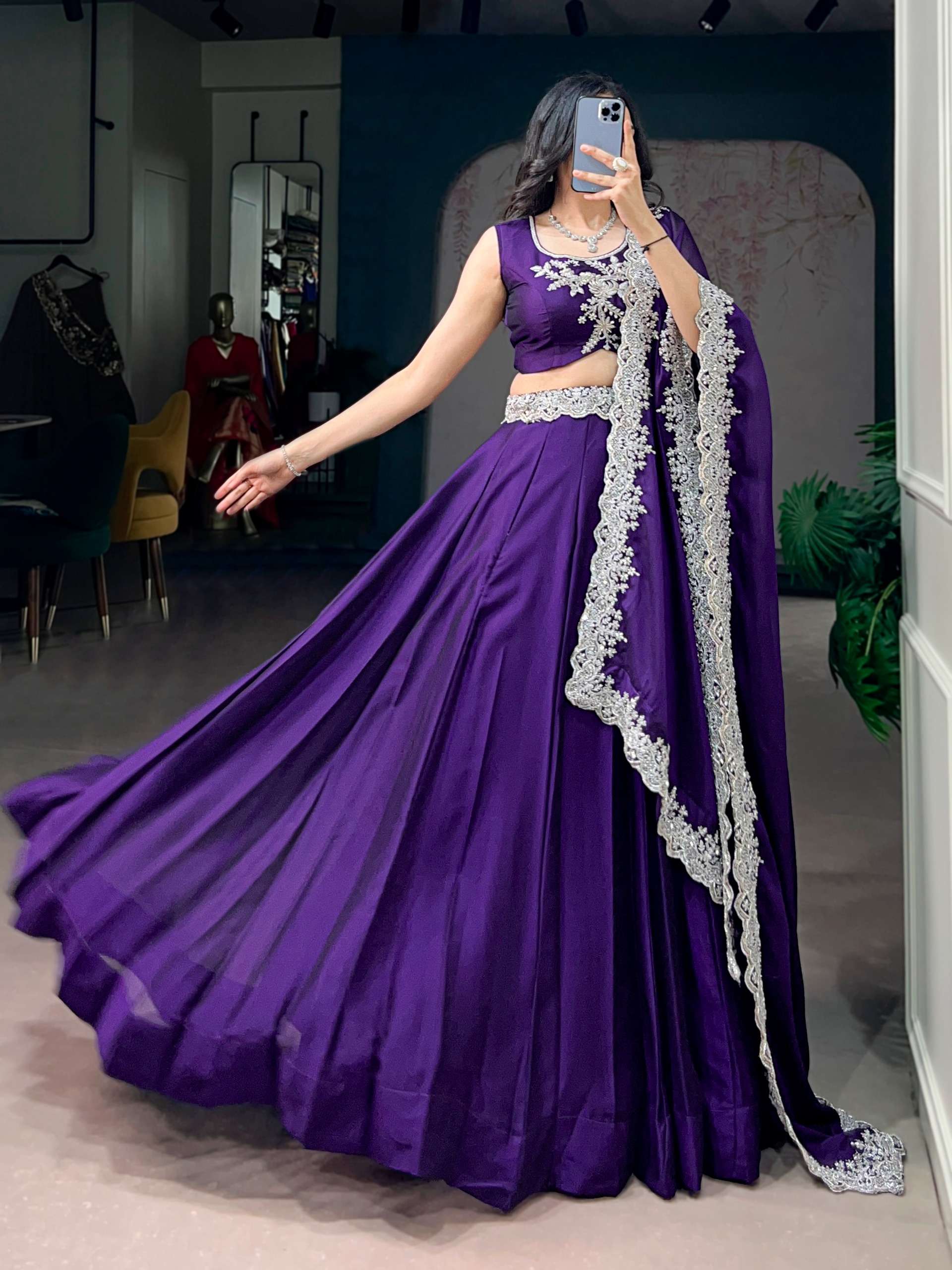 RANGOLI SILK TUBE BEADS WITH SEQUENCE THREAD EMBROIDERY WORK LEHENGA ...