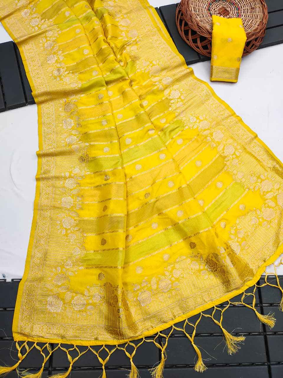 RICH CREPE KHADI MULTI COLOUR TISSUE PATTA PAITHANI SILK JARI WOOVEN SAREE 1