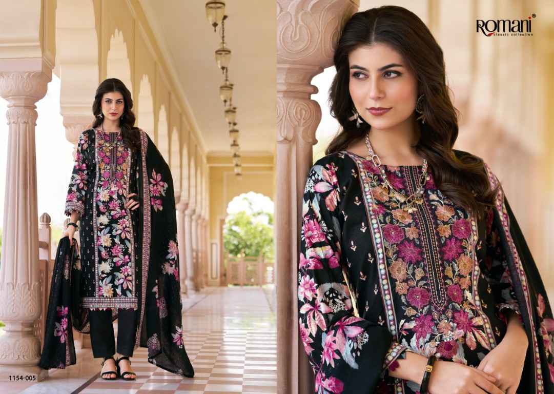 ROMANI AARZU VOL-34 SOFT COTTON DIGITAL PRINTED EMBROIDERY DRESS MATERIAL 