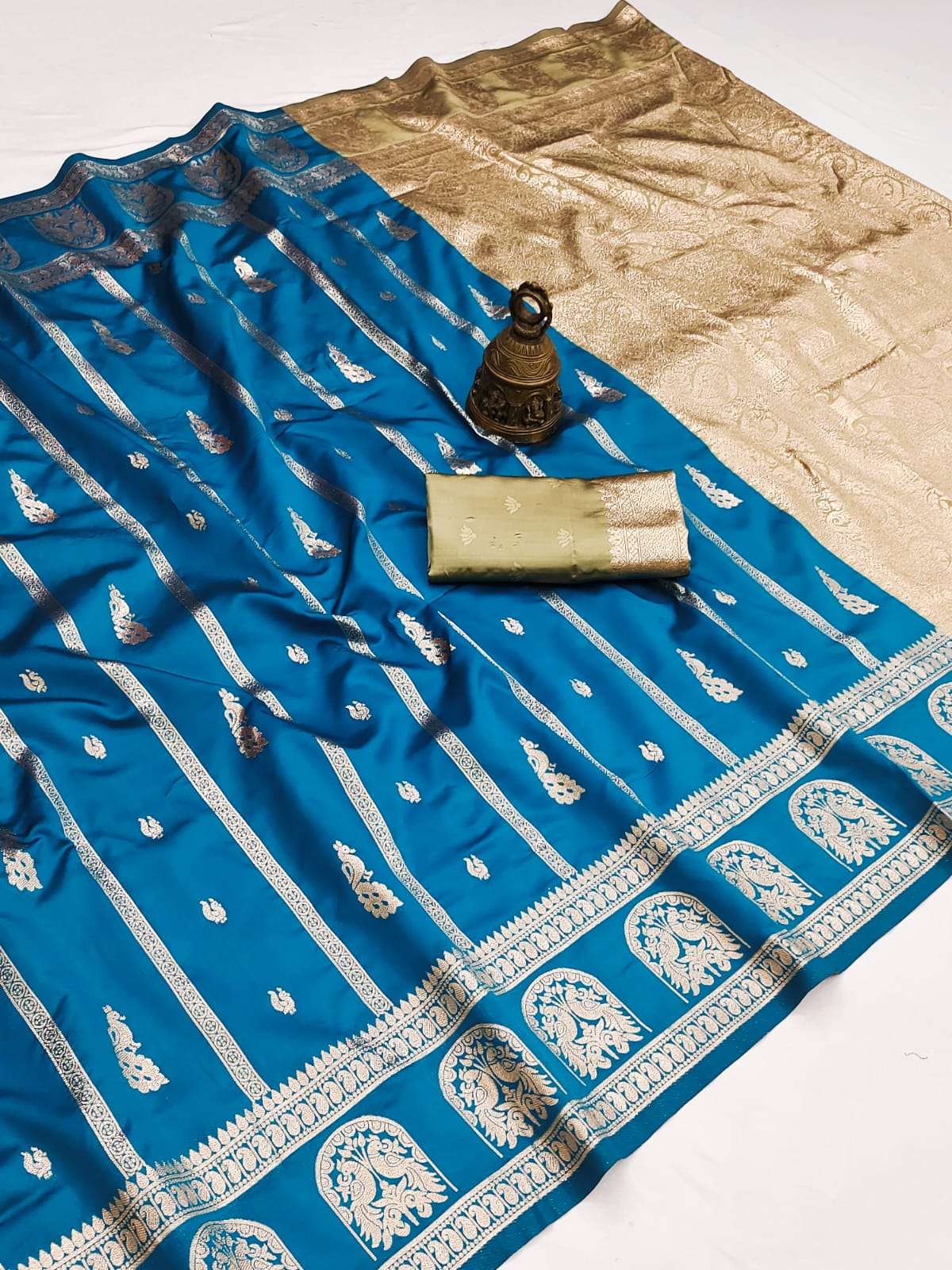 SOFT BANARASI SILK ZARI WEAVING SAREE 