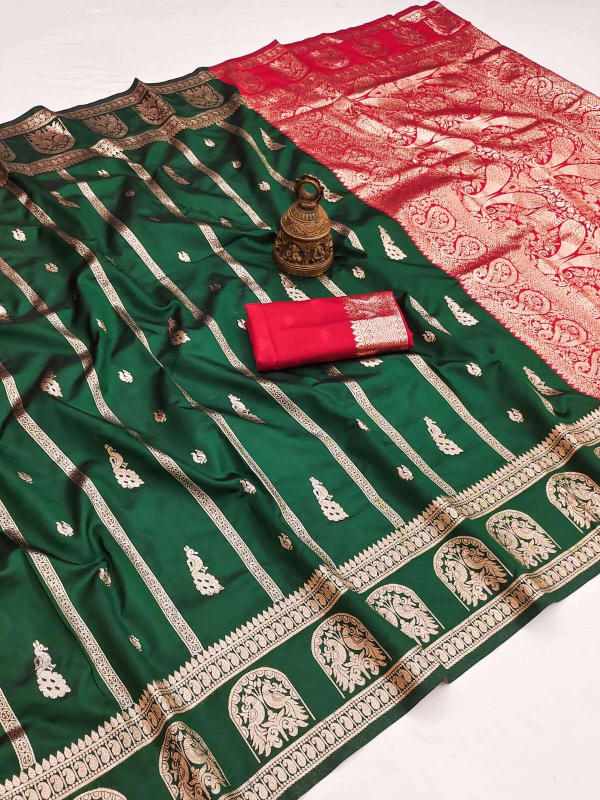SOFT BANARASI SILK ZARI WEAVING SAREE 