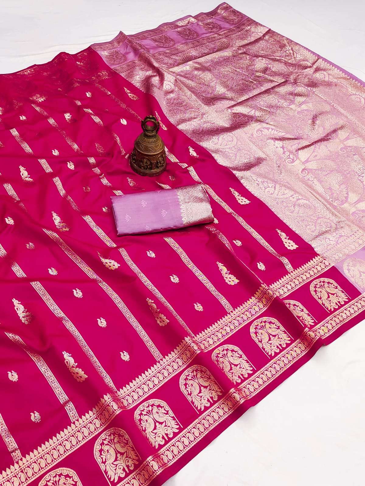 SOFT BANARASI SILK ZARI WEAVING SAREE 