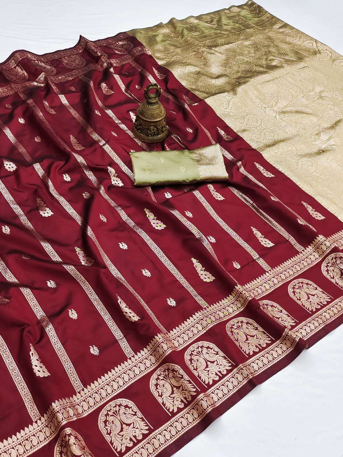 SOFT BANARASI SILK ZARI WEAVING SAREE 