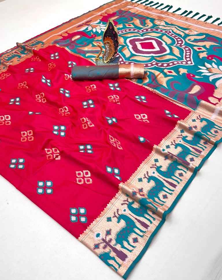 SOFT PREMIUM SILK PATOLA ZARI WEAVING SAREE 1