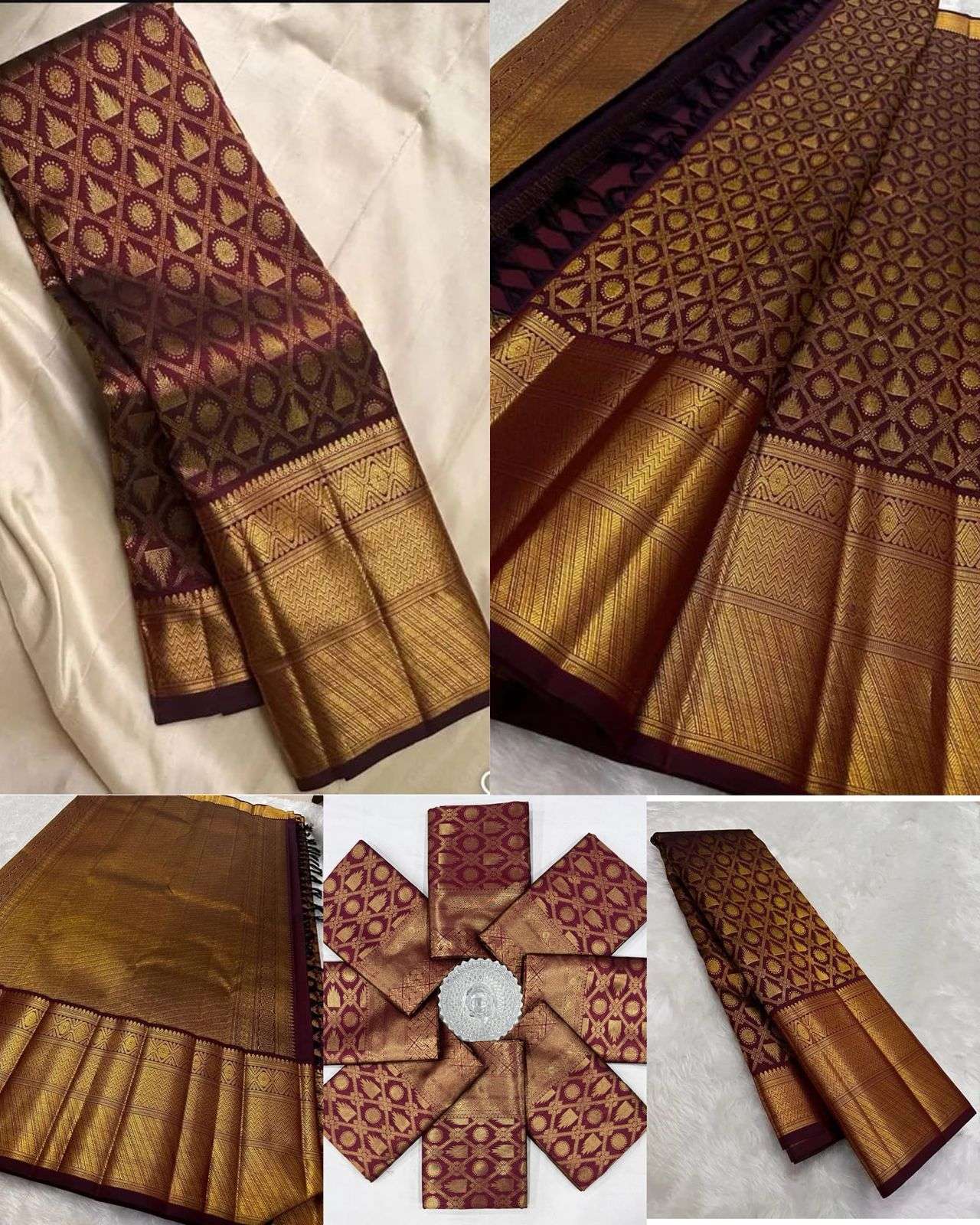 SOFT SILK PURE GOLD ZARI SAREE CODE 283