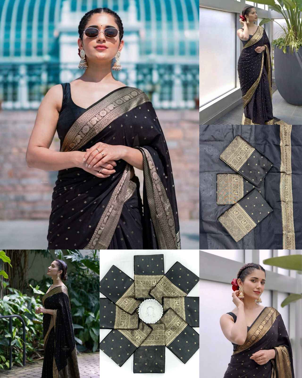 SOFT SILK RICH PALLU AND JACQUARD WORK SAREE CODE 303