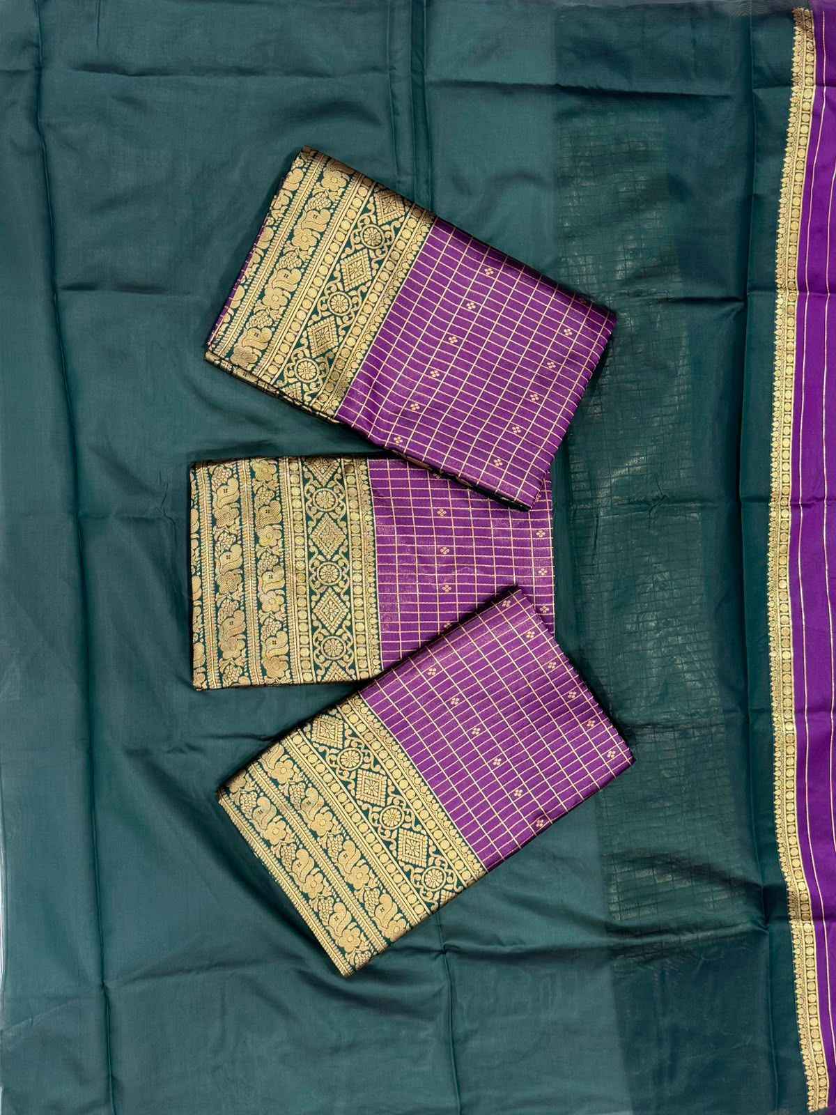 SOFT SILK RICH PALLU AND JACQUARD WORK SAREE CODE 307