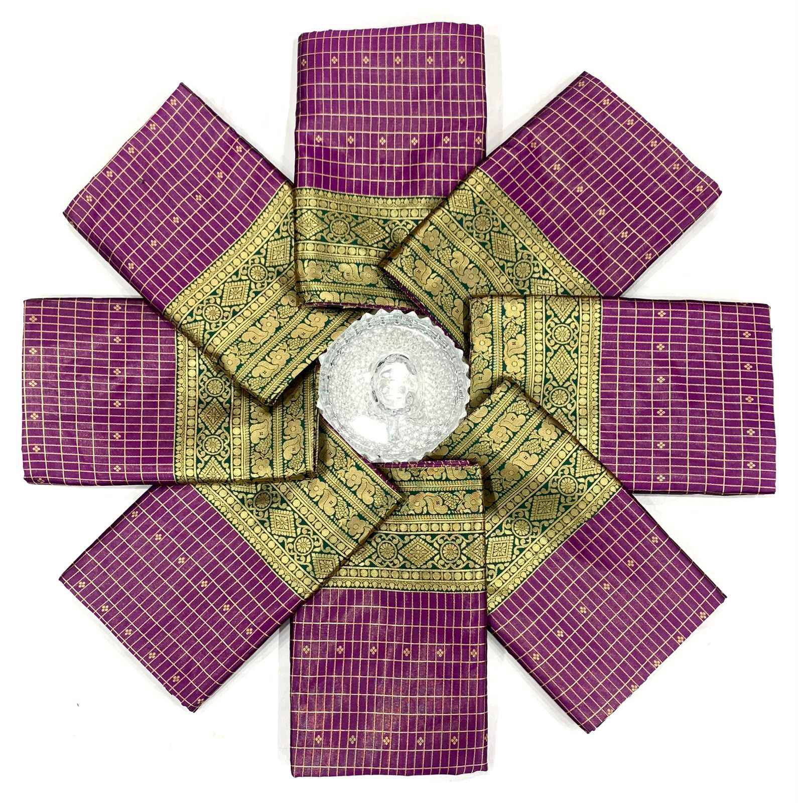 SOFT SILK RICH PALLU AND JACQUARD WORK SAREE CODE 307