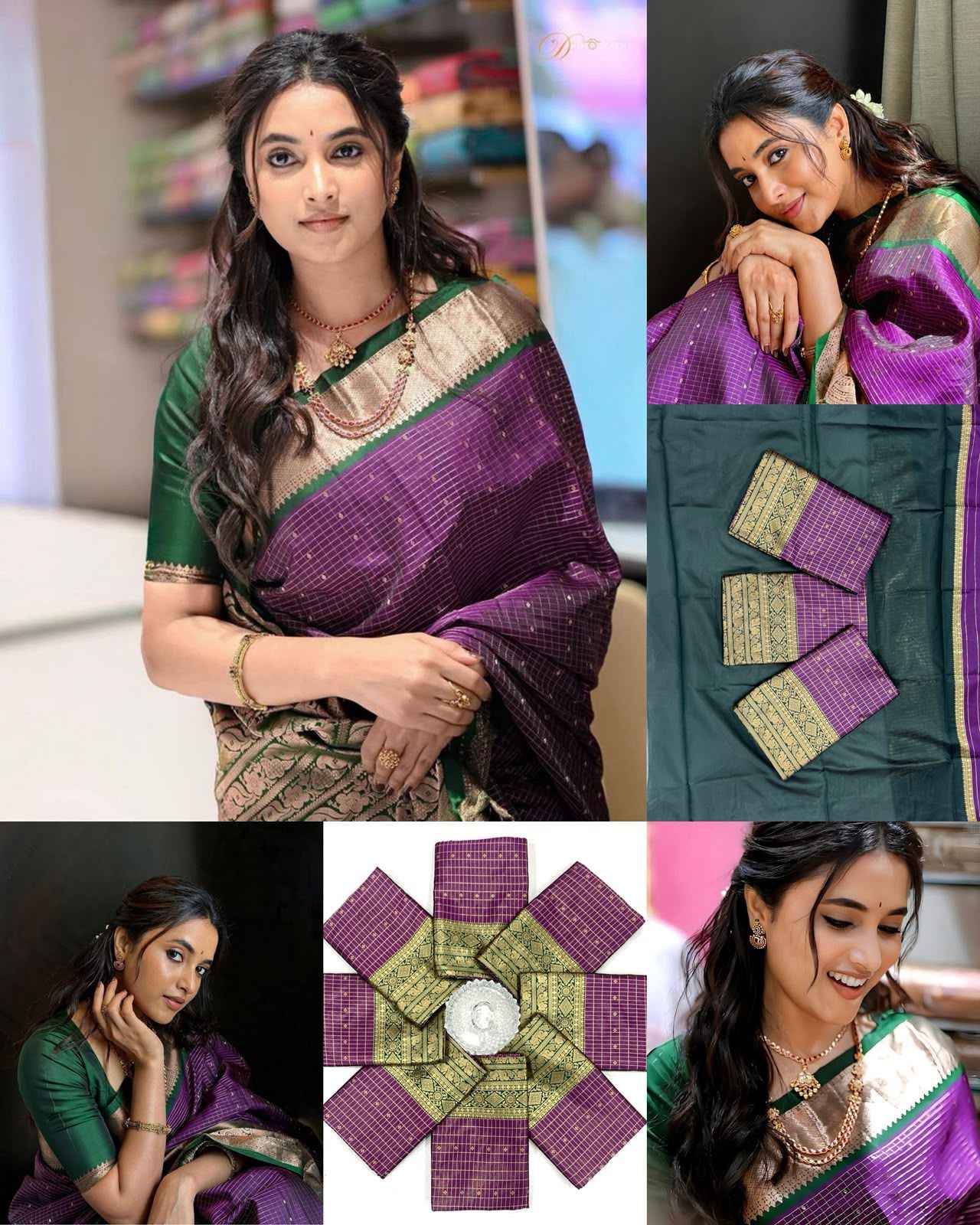 SOFT SILK RICH PALLU AND JACQUARD WORK SAREE CODE 307