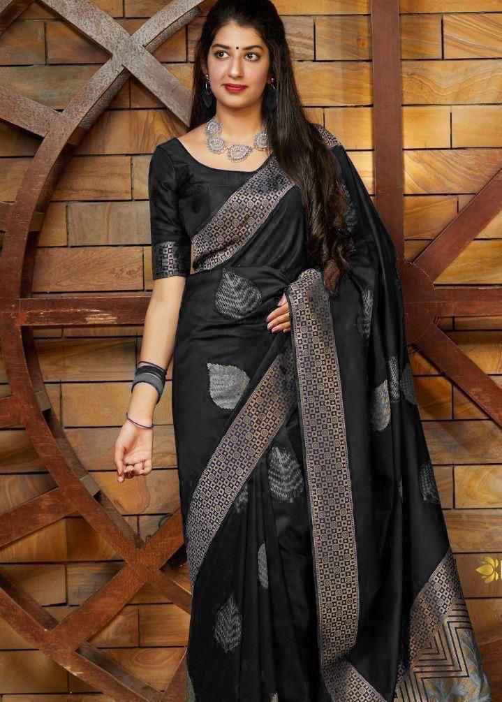 SOFT SILK RICH PALLU AND JACQUARD WORK SAREE CODE 4027