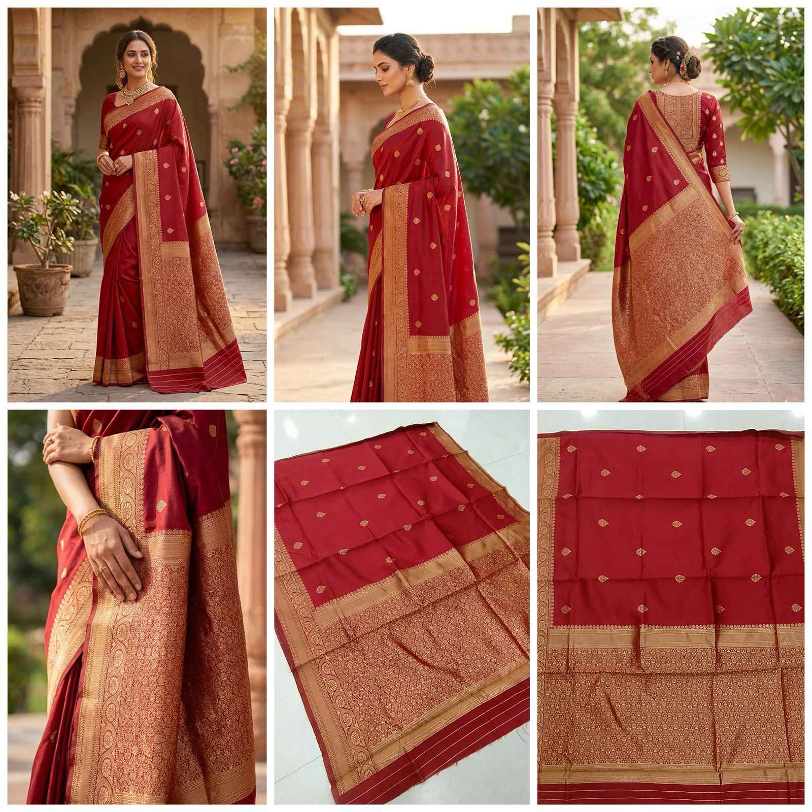 SOFT BANARASI SILK JACQUARD WORK SAREE