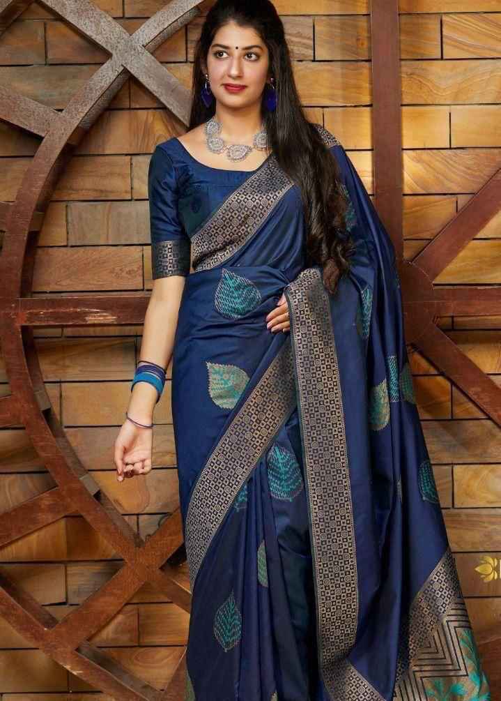 SOFT SILK RICH PALLU AND JACQUARD WORK SAREE CODE 4027