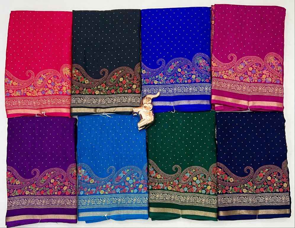 PURE SOFT TUSSAR BASE KASHMIRI STYLE PRINTED SAREE 