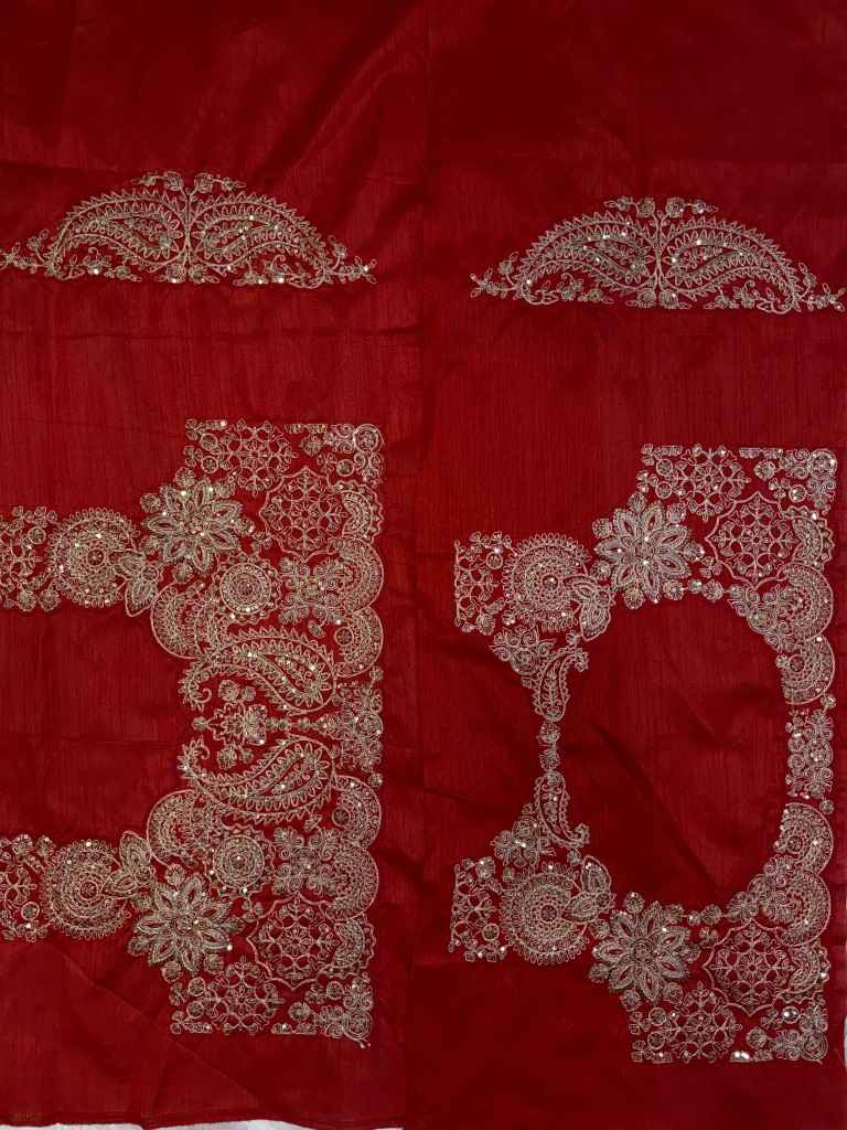 SOFT ZIPSY SILK SEQUANCE AND DORI EMBROIDERY WORK SAREE