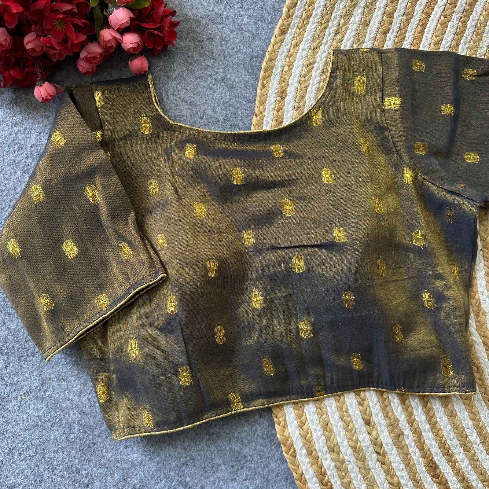 HEAVY SOUTH COTTON SILK READYMADE BLOUSE