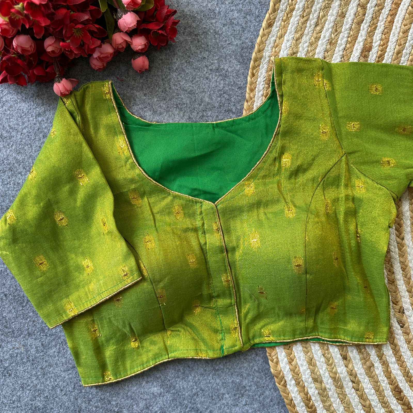 HEAVY SOUTH COTTON SILK READYMADE BLOUSE