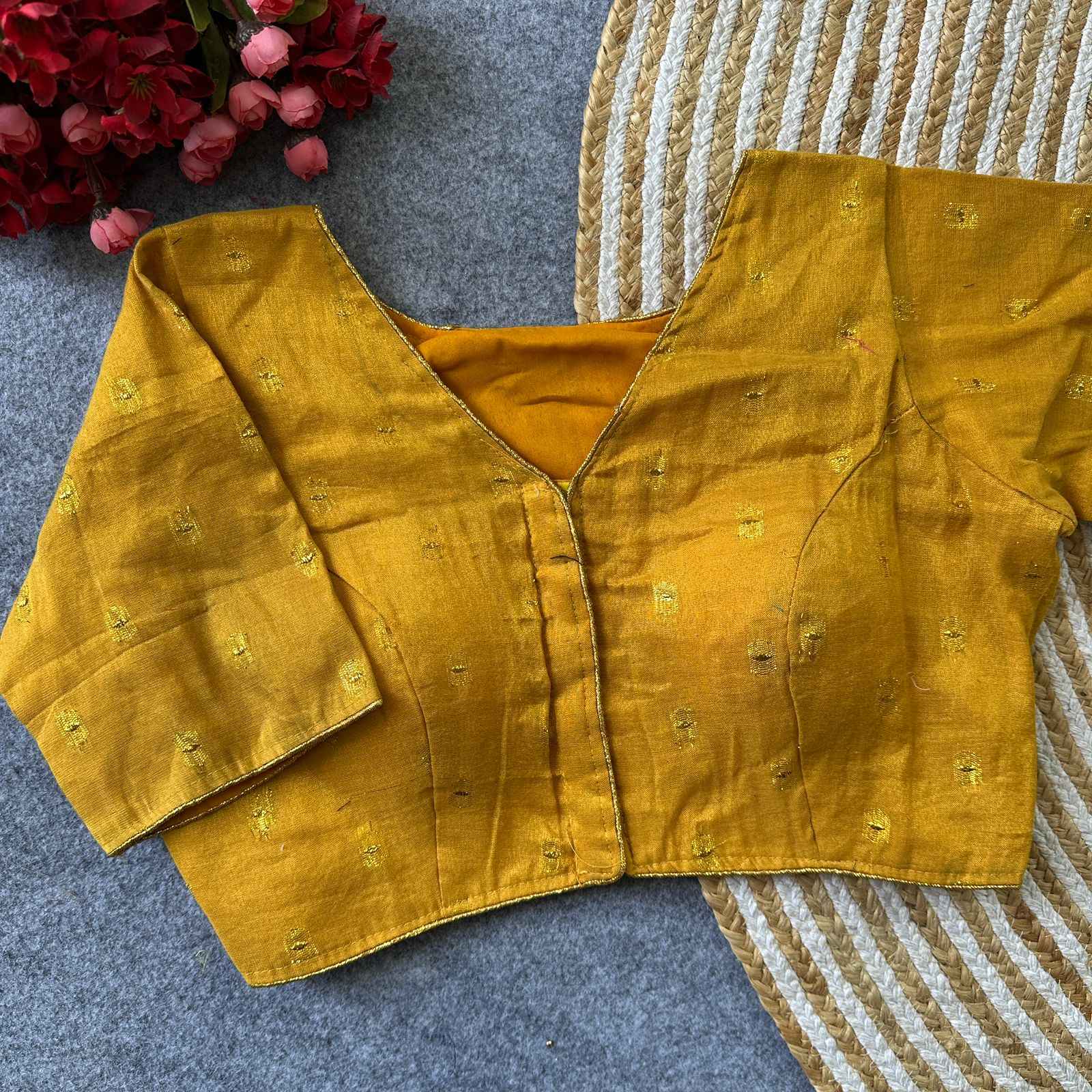 HEAVY SOUTH COTTON SILK READYMADE BLOUSE