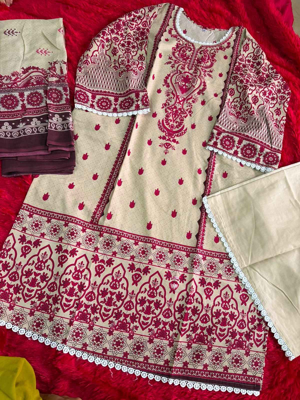 AALIZ PRINTS BIN SAHEED VOL-17 SOFT COTTON READYMADE SUIT