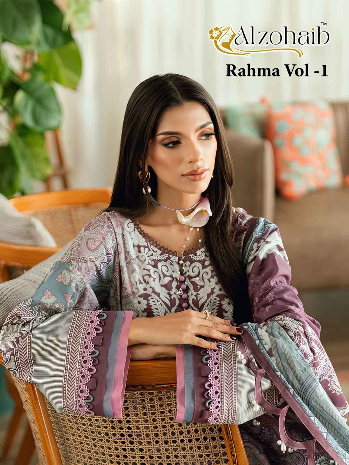 ALZOHAIB RAHMA VOL-1 PURE COTTON PAKISTANI DRESS MATERIAL