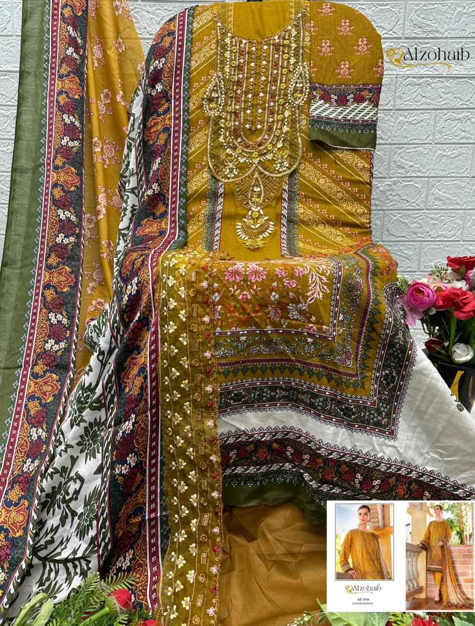 ALZOHAIB RAHMA VOL-1 PURE COTTON PAKISTANI DRESS MATERIAL