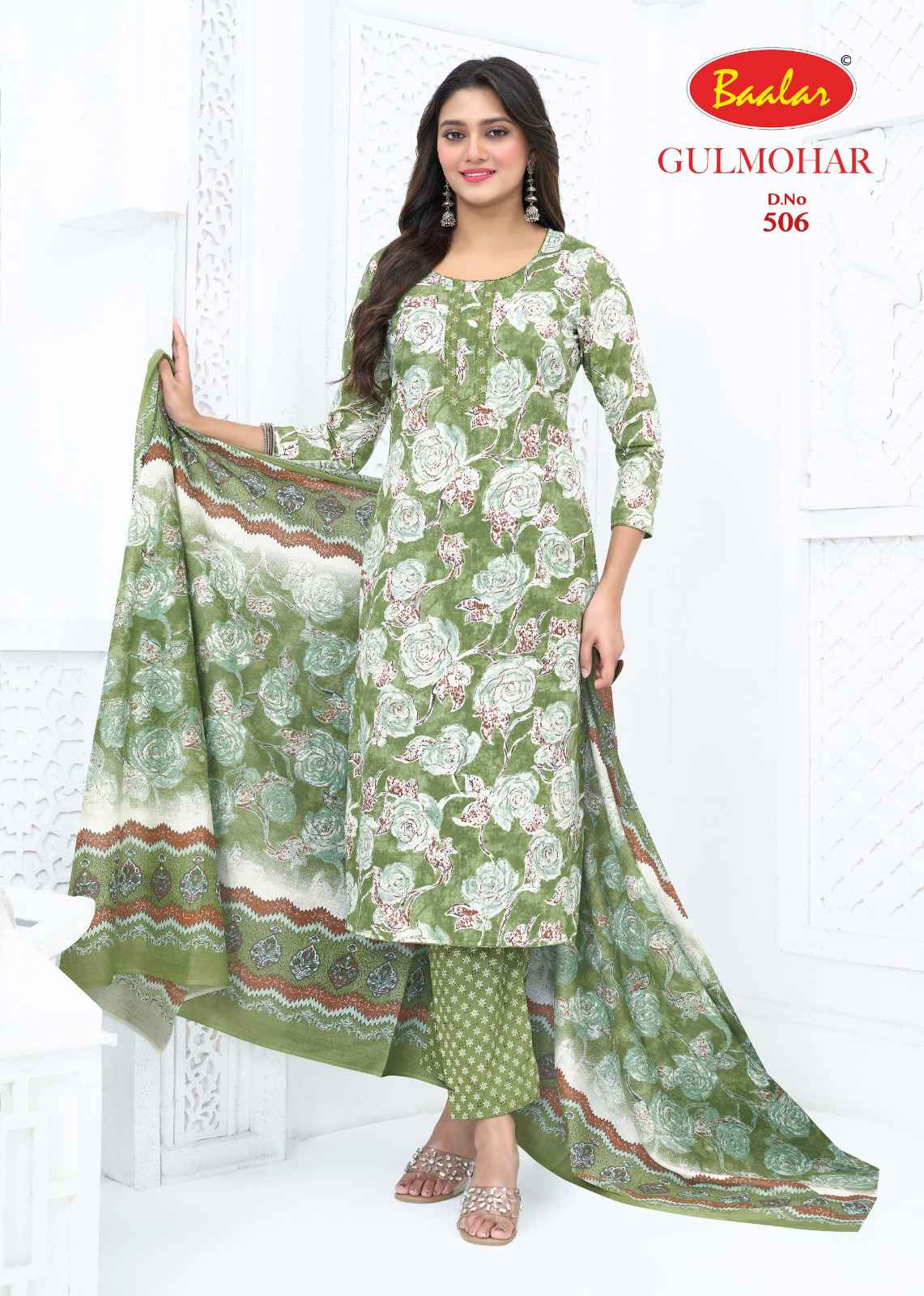 BAALAR GULMOHAR VOL-5 HEAVY COTTON PRINTED DRESS MATERIAL