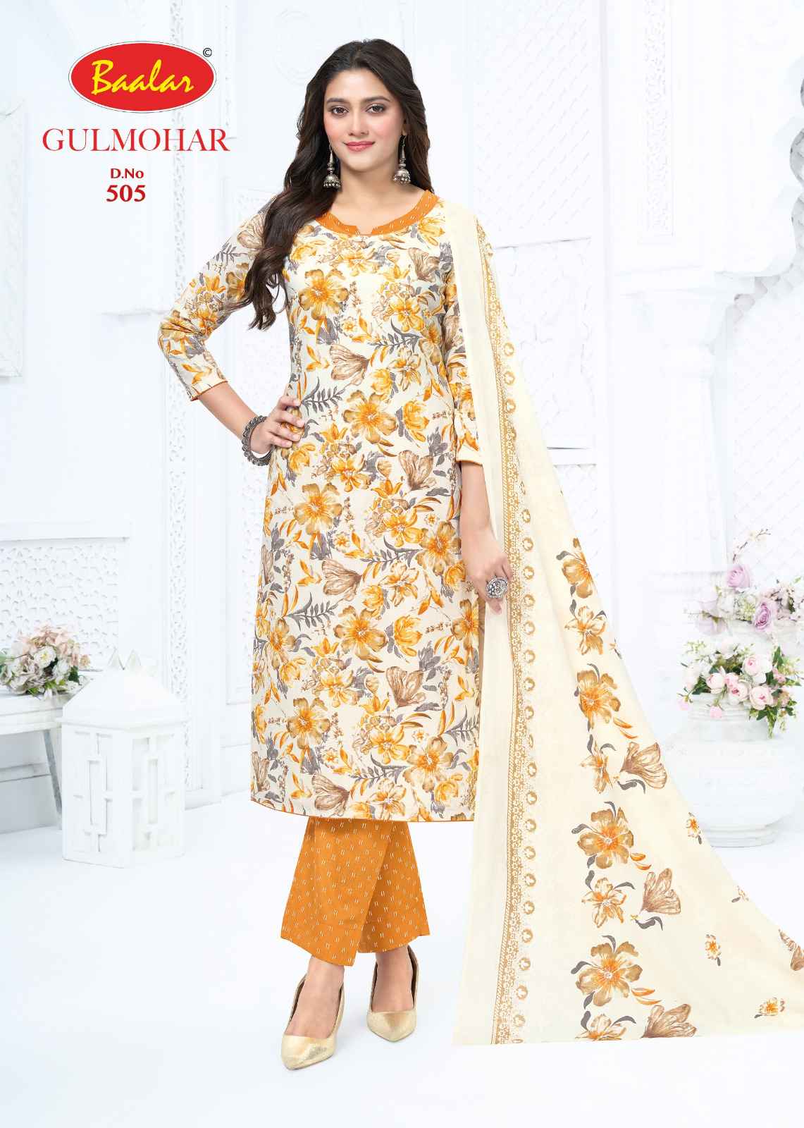 BAALAR GULMOHAR VOL-5 HEAVY COTTON PRINTED DRESS MATERIAL