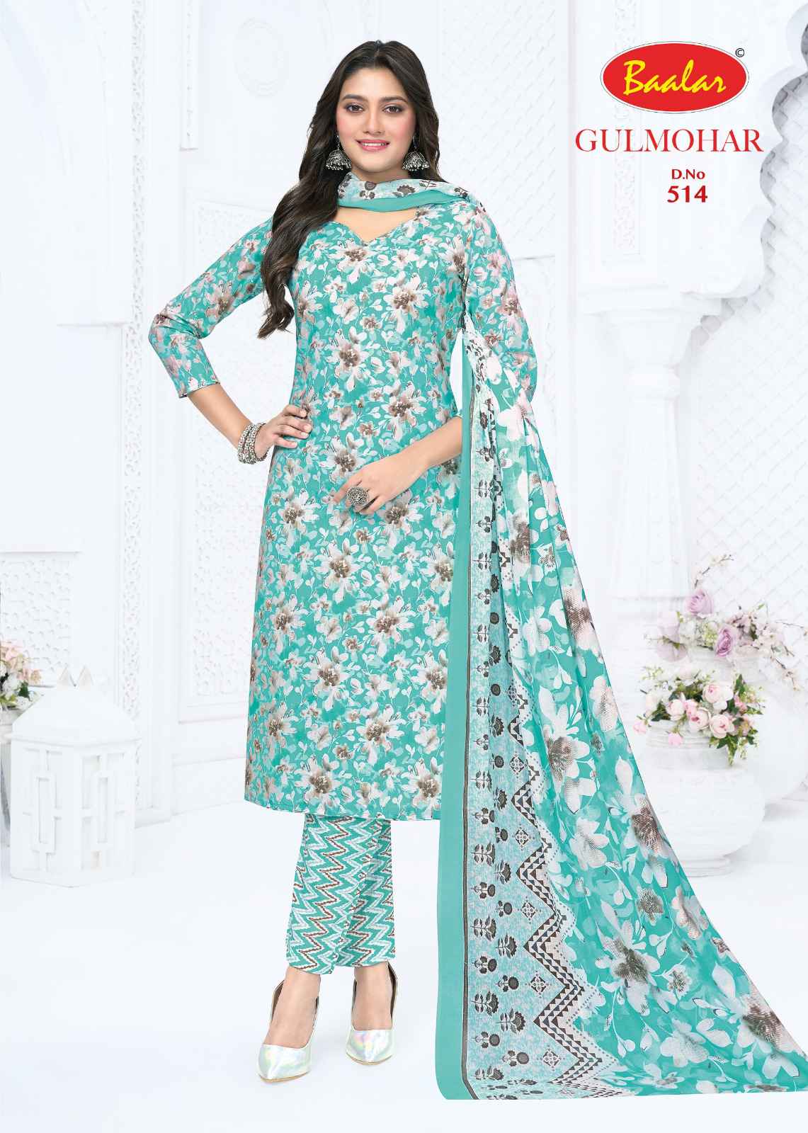 BAALAR GULMOHAR VOL-5 HEAVY COTTON PRINTED DRESS MATERIAL