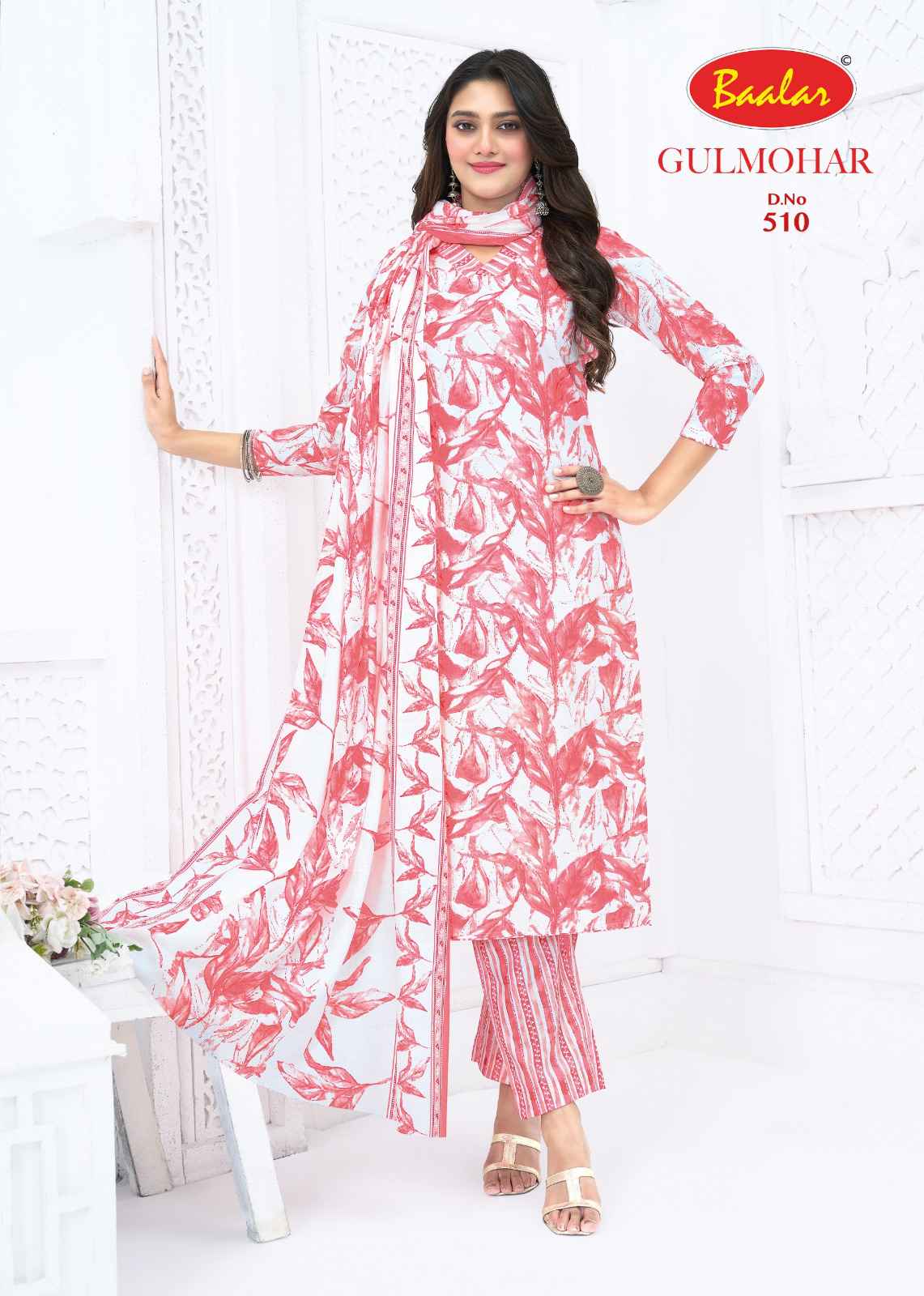 BAALAR GULMOHAR VOL-5 HEAVY COTTON PRINTED DRESS MATERIAL