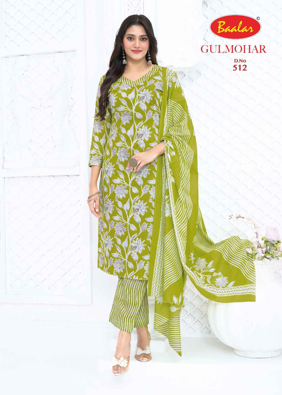 BAALAR GULMOHAR VOL-5 HEAVY COTTON PRINTED DRESS MATERIAL