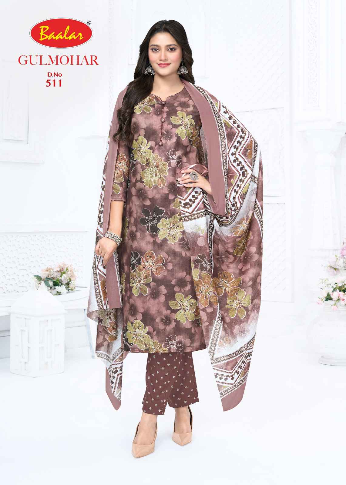BAALAR GULMOHAR VOL-5 HEAVY COTTON PRINTED DRESS MATERIAL