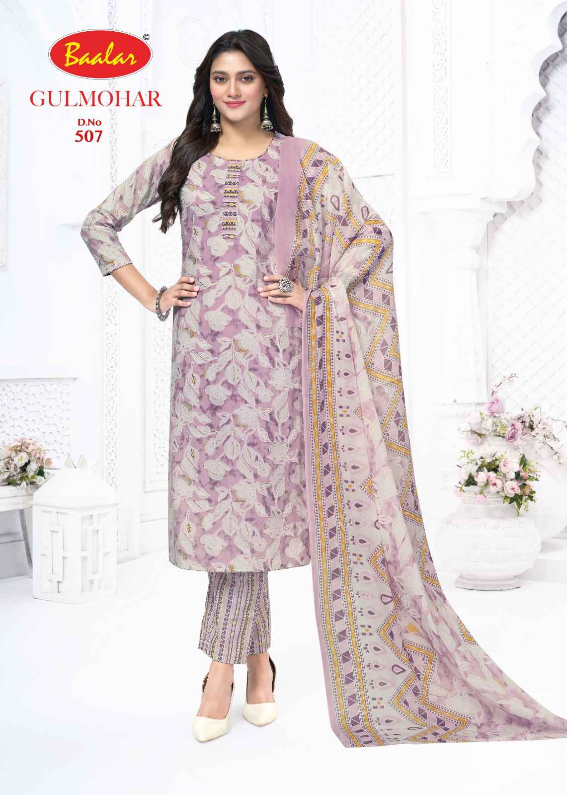 BAALAR GULMOHAR VOL-5 HEAVY COTTON PRINTED DRESS MATERIAL
