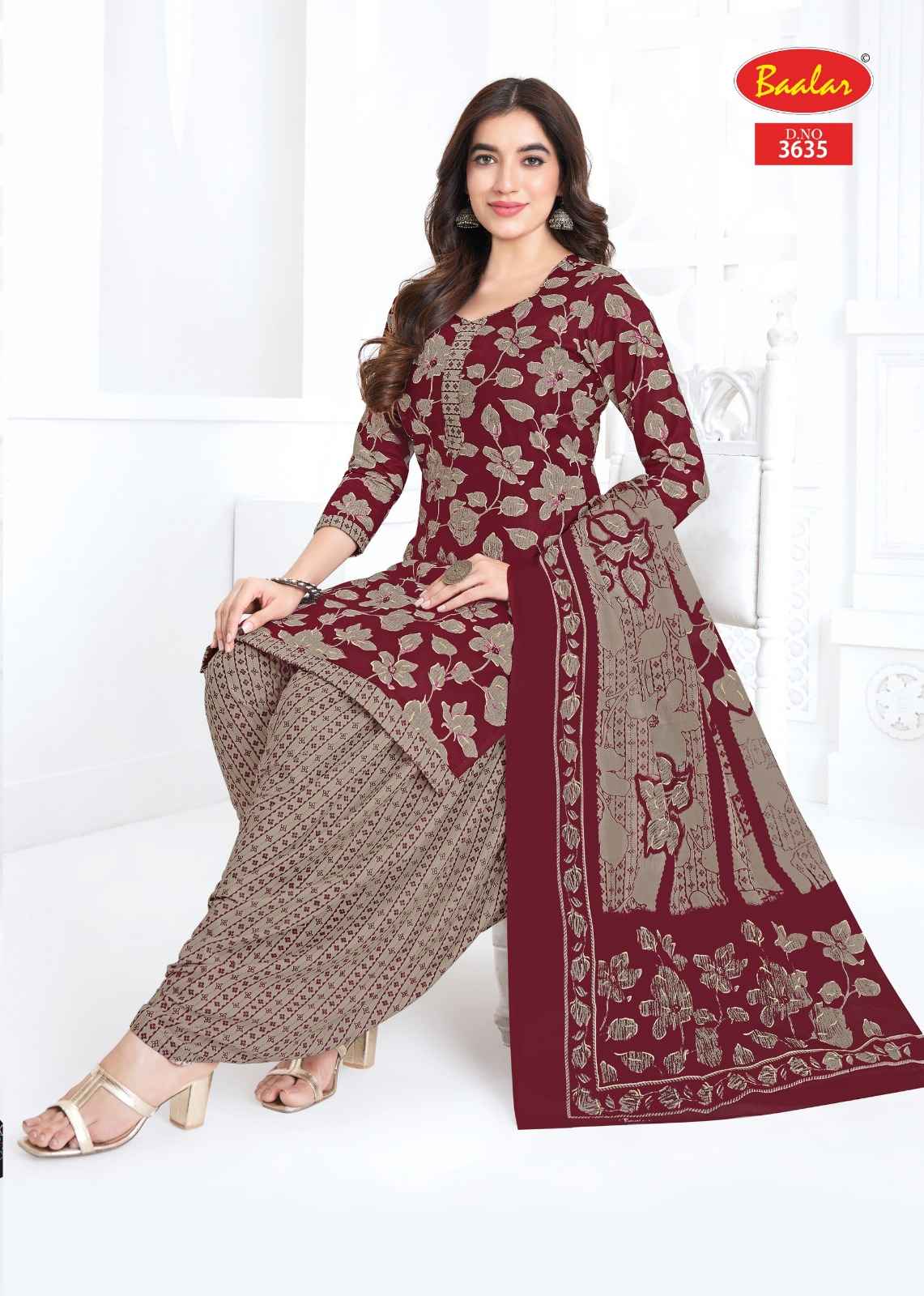 BAALAR ZAARA VOL-36 HEAVY COTTON PRINTED DRESS MATERIAL 