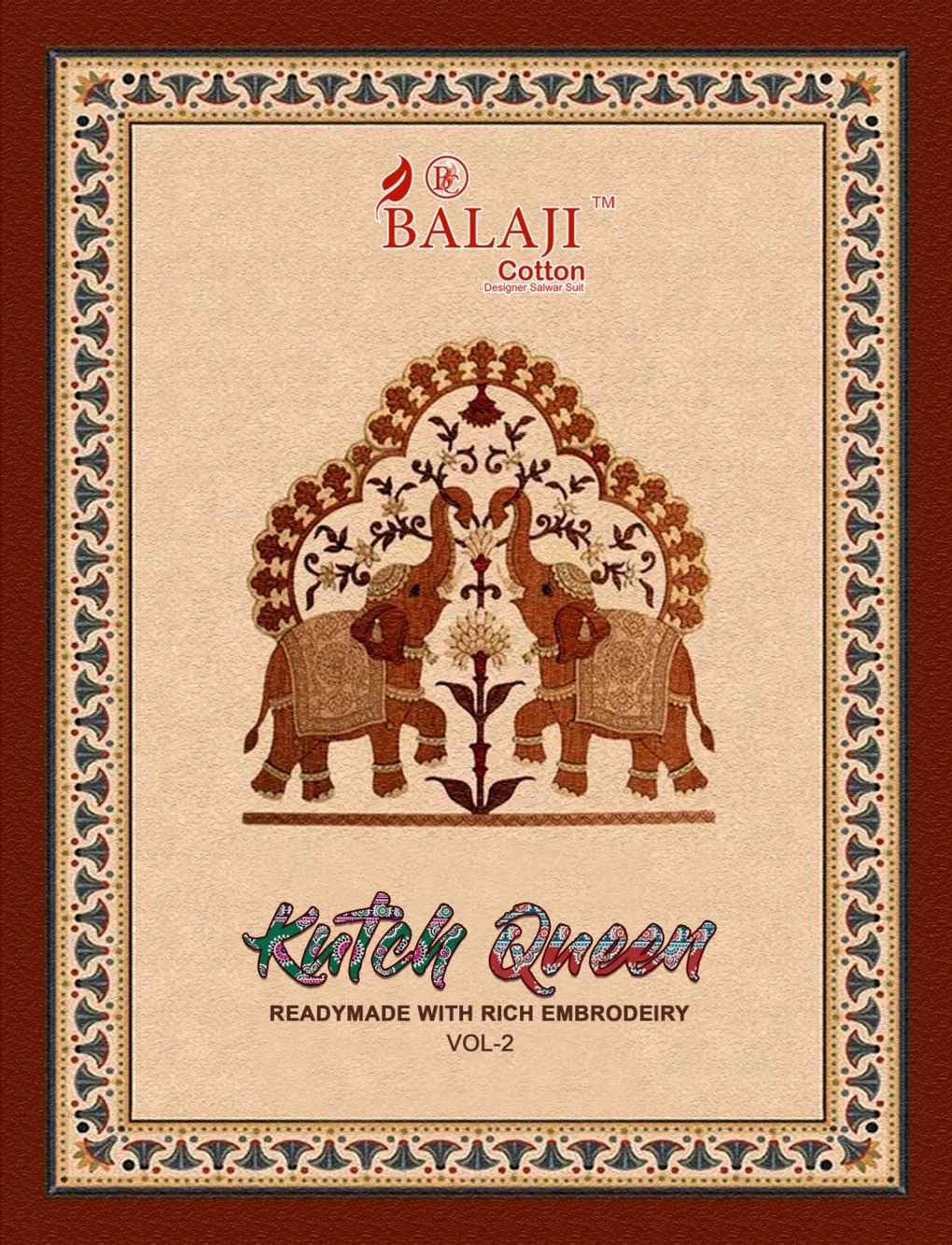 BALAJI KUTCH QUEEN VOL-2 PURE COTTON READYMADE SUIT