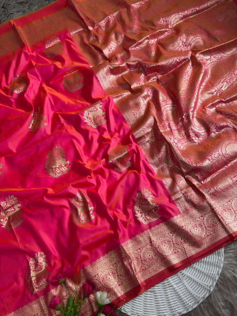 BANARASI SOFT SILK DEER ZARI MOTIFS SAREE