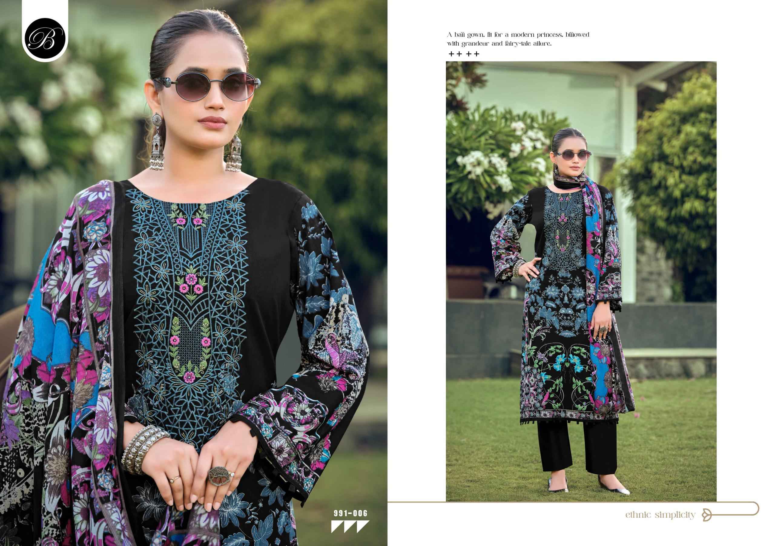 BELLIZA NAIRA VOL-150 PURE COTTON EMBROIDERY DRESS MATERIAL