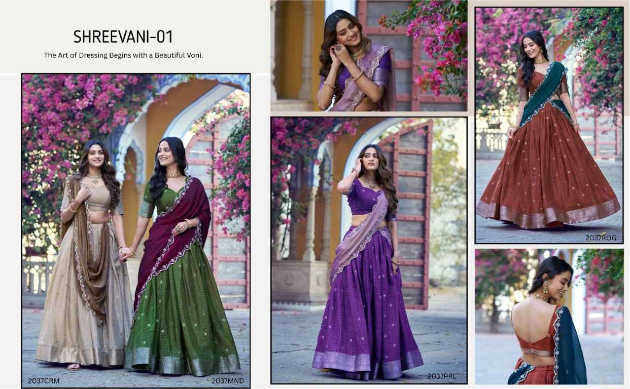 CHINON CHECKS TRADITIONAL ZARI WEAVING WORK LEHENGA CHOLI