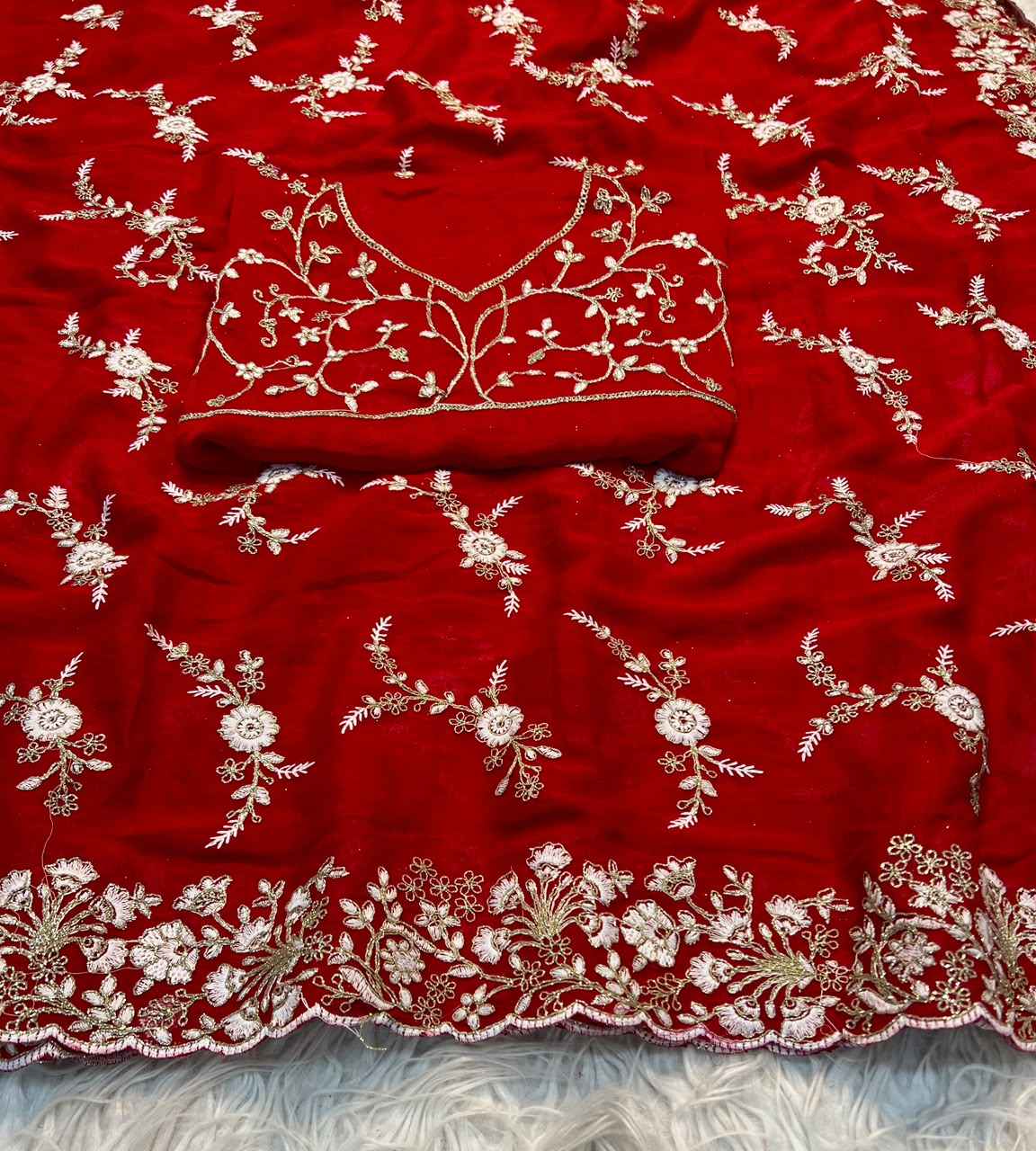  CRUSH SILK CODING & SEQUINCE EMBRODERIY WORK SAREE