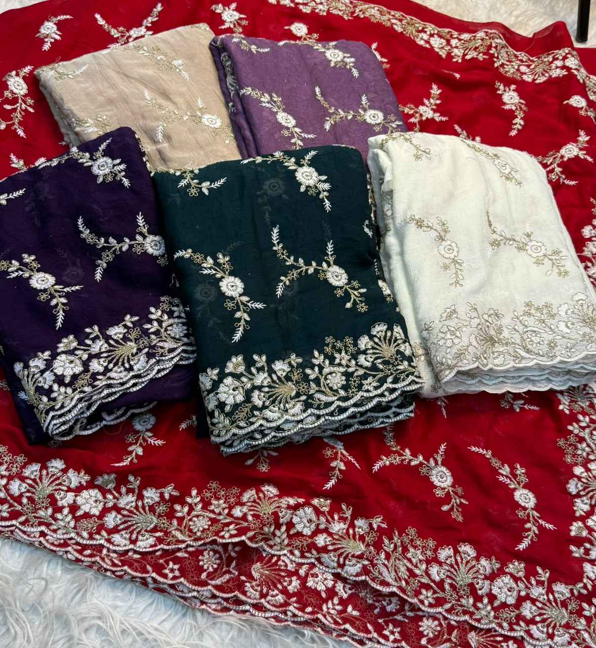  CRUSH SILK CODING & SEQUINCE EMBRODERIY WORK SAREE