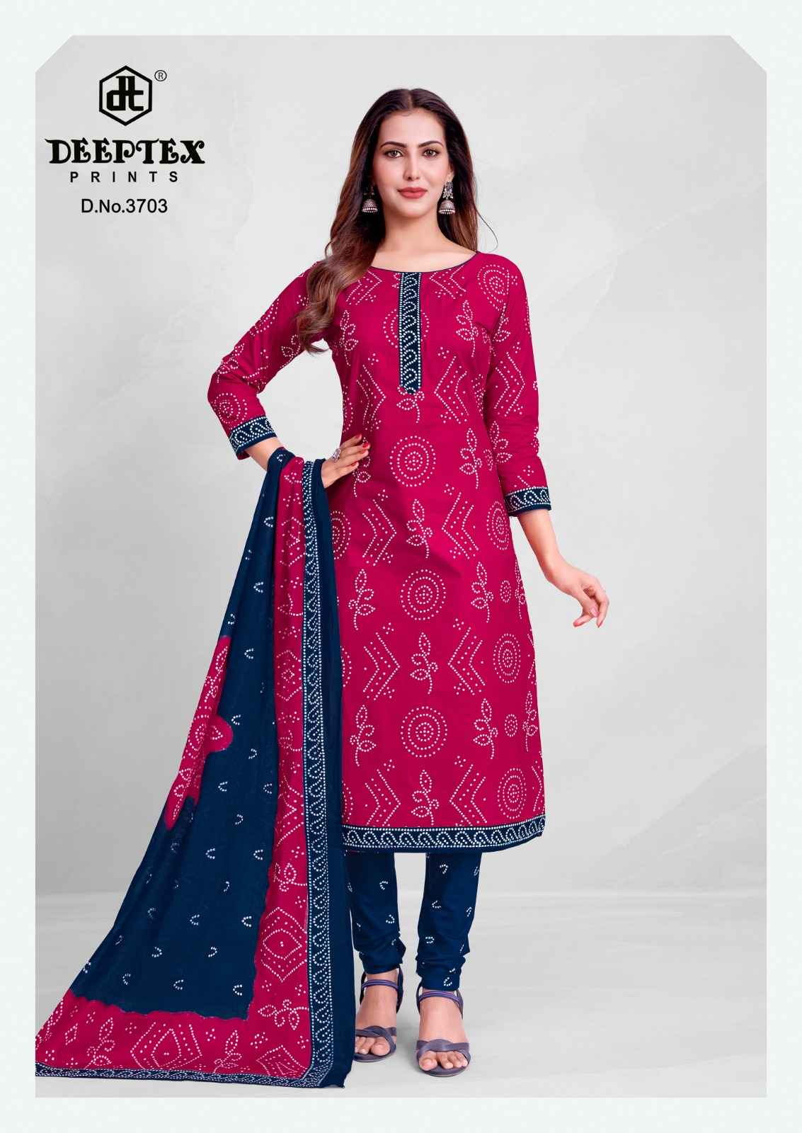 DEEPTEX CLASSIC CHUNNARI VOL-37 PURE COTTON PRINTED DRESS MATERIAL