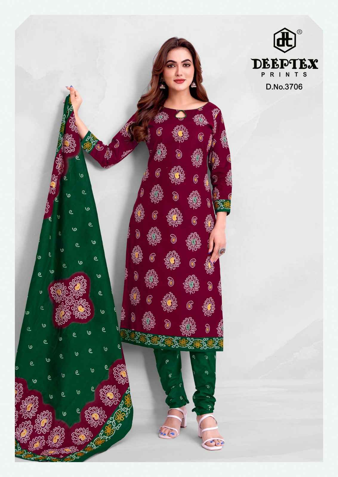 DEEPTEX CLASSIC CHUNNARI VOL-37 PURE COTTON PRINTED DRESS MATERIAL