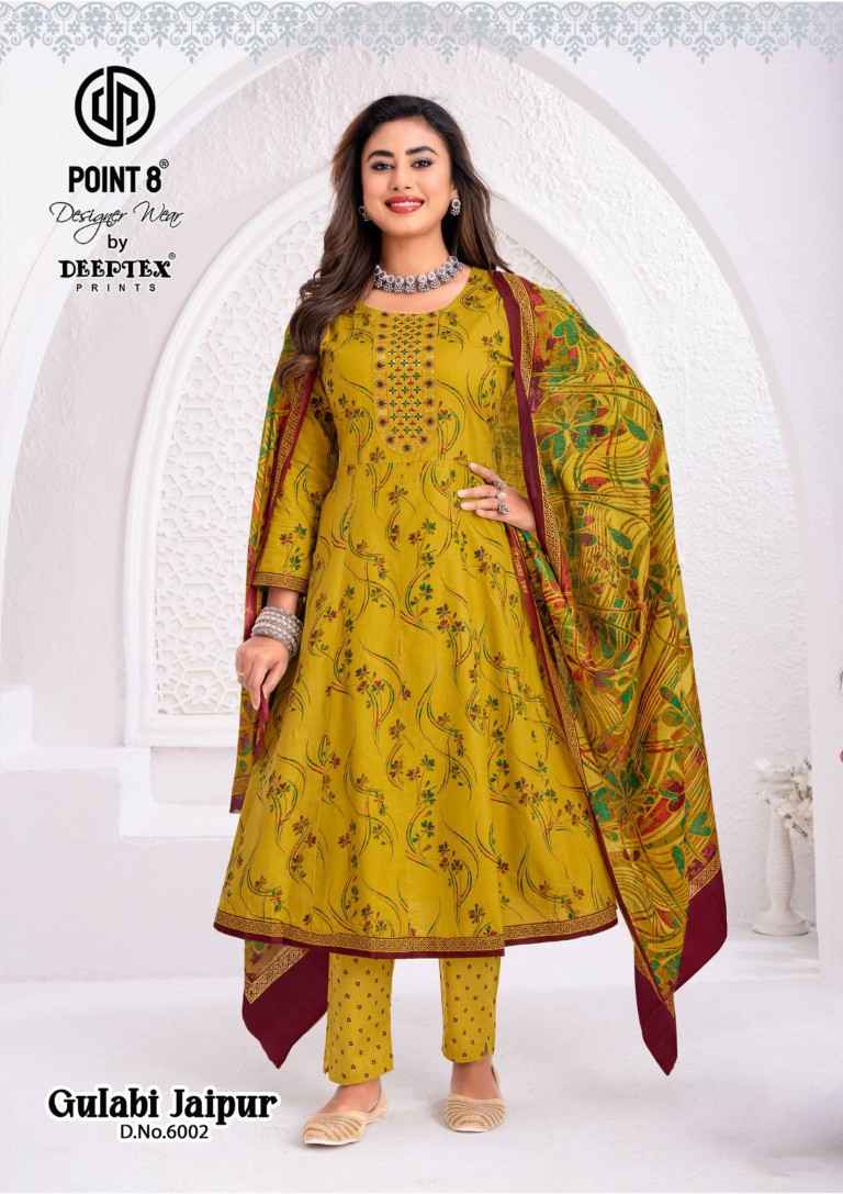 DEEPTEX GULABI JAIPUR VOL-6 COTTON ANARKALI READYMADE SUIT 