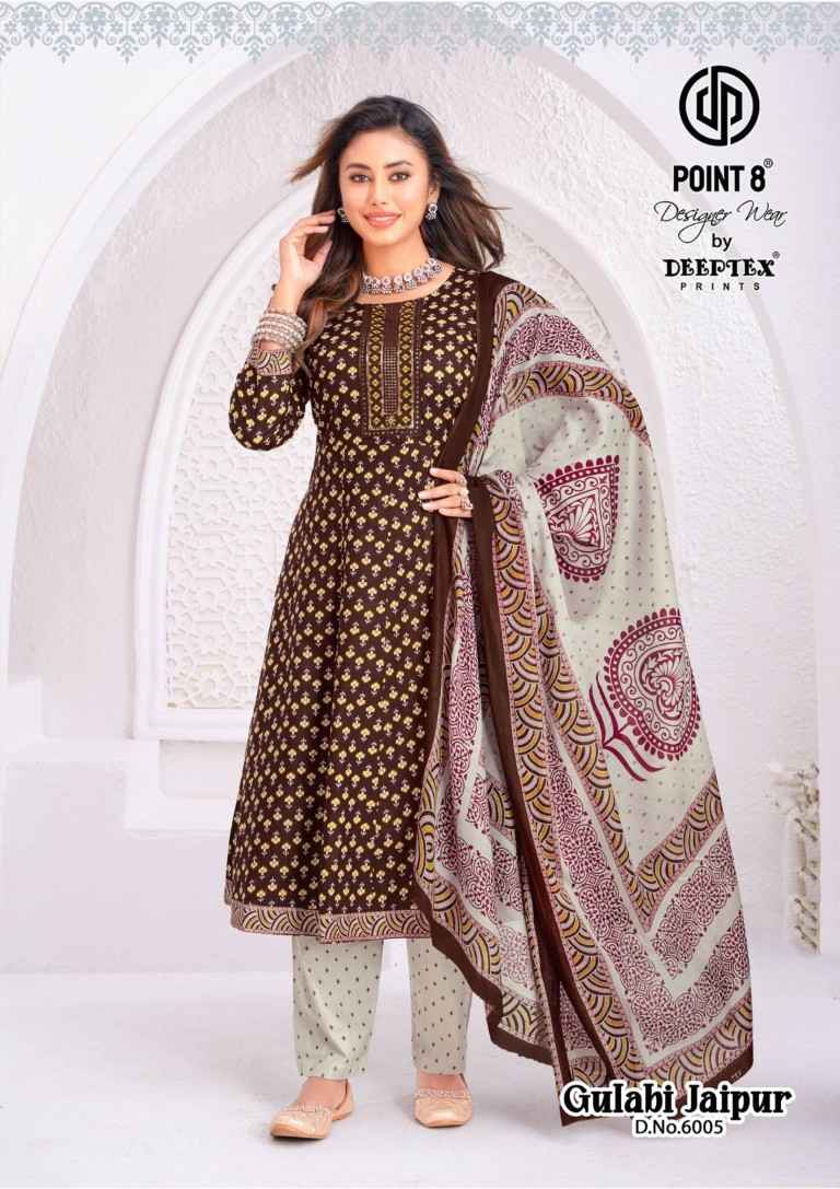 DEEPTEX GULABI JAIPUR VOL-6 COTTON ANARKALI READYMADE SUIT 