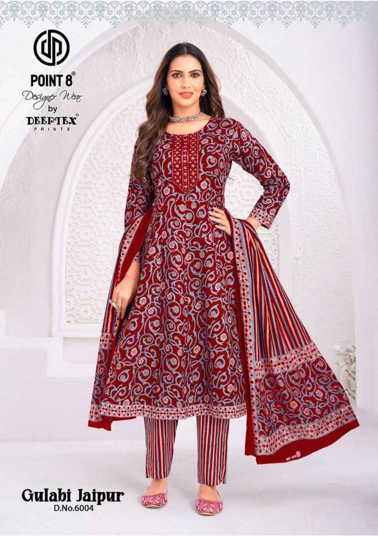 DEEPTEX GULABI JAIPUR VOL-6 COTTON ANARKALI READYMADE SUIT 