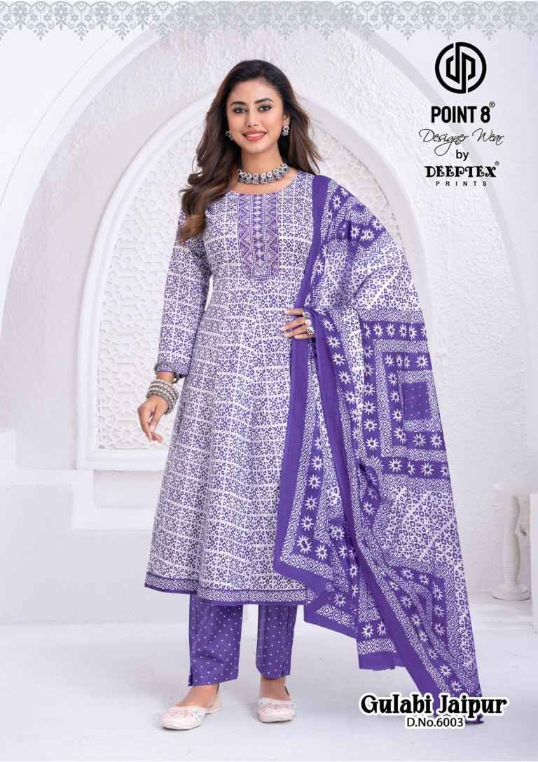 DEEPTEX GULABI JAIPUR VOL-6 COTTON ANARKALI READYMADE SUIT 