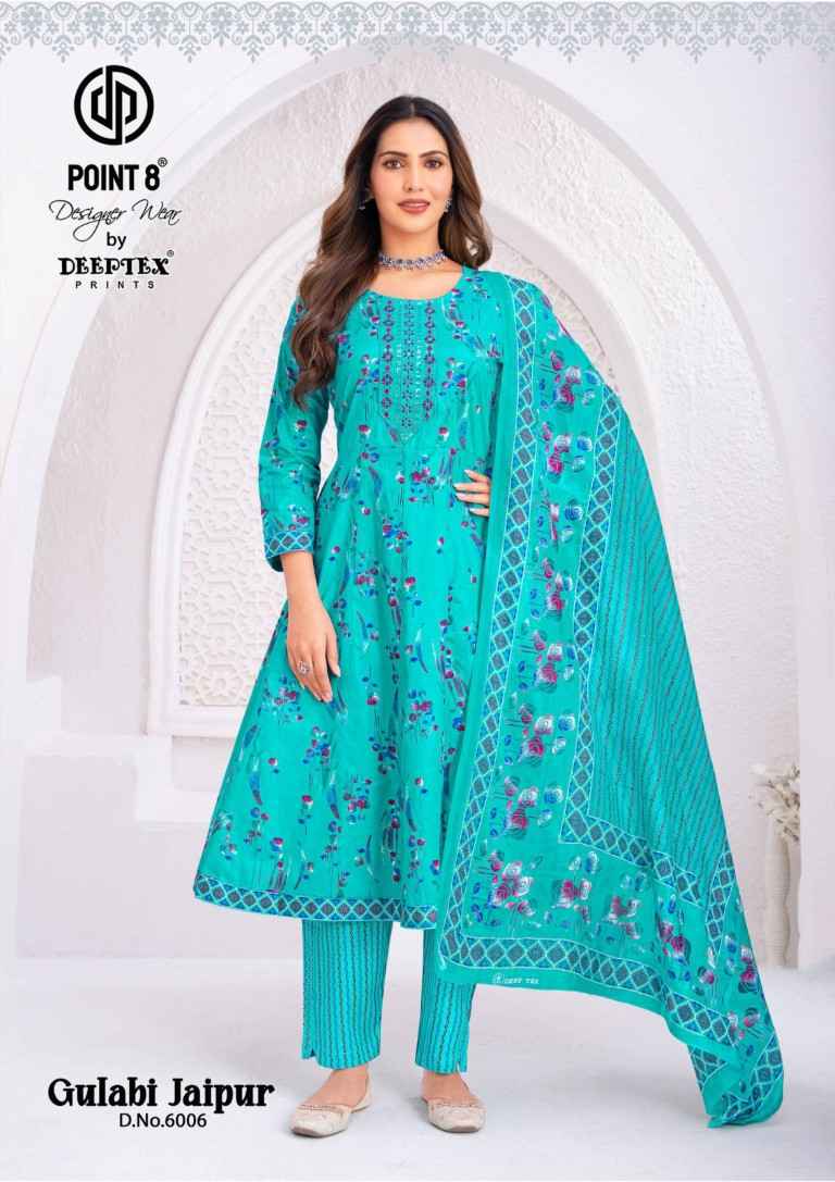 DEEPTEX GULABI JAIPUR VOL-6 COTTON ANARKALI READYMADE SUIT 