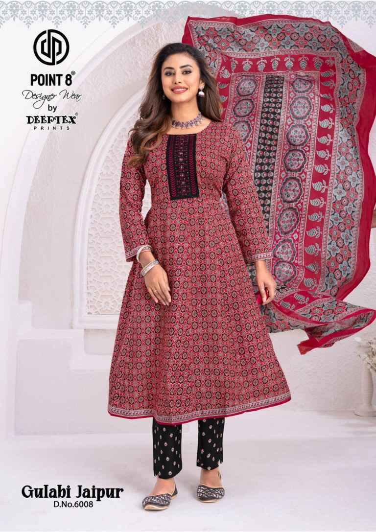 DEEPTEX GULABI JAIPUR VOL-6 COTTON ANARKALI READYMADE SUIT 