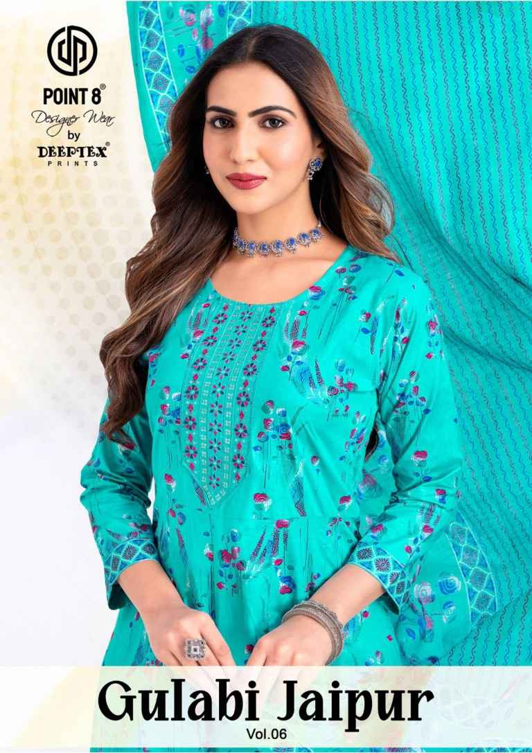 DEEPTEX GULABI JAIPUR VOL-6 COTTON ANARKALI READYMADE SUIT 